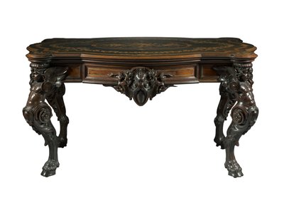 सेंटर टेबल, गुस्ताव हेटर फर्म, c.1860 द्वारा अमेरिकी स्कूल