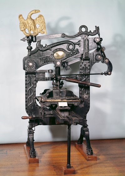 कोलंबिया प्रिंटिंग प्रेस, क्लाइमर और डिक्सन, 1837 (लोहा) द्वारा बनाया गया (देखें 260944) द्वारा अमेरिकी स्कूल
