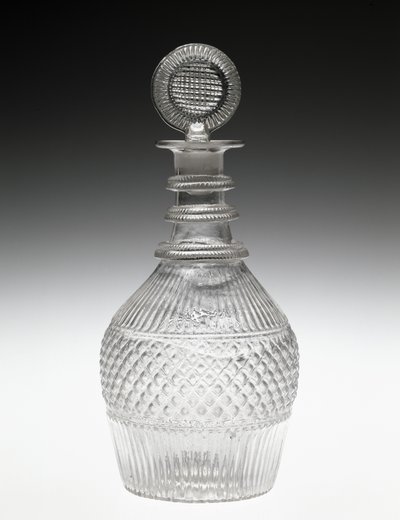 Decanter और डाट, सी। 1820-1840 (नॉन-लेड ग्लास) द्वारा अमेरिकी स्कूल