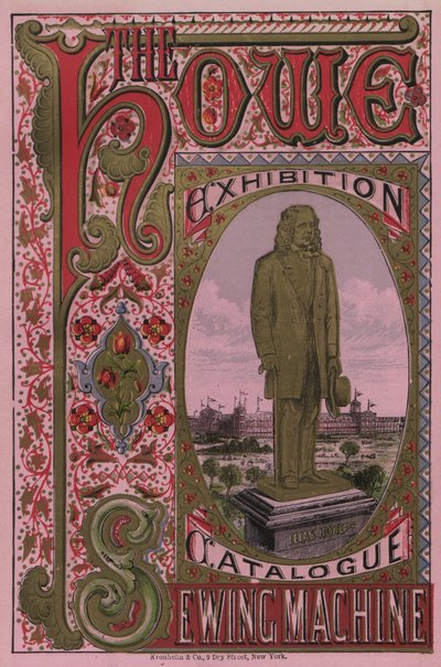 हॉवे सिलाई मशीन प्रदर्शनी कैटलॉग, 1876 का फ्रंट कवर द्वारा अमेरिकी स्कूल
