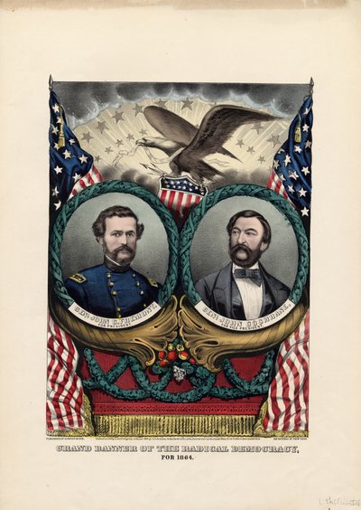 1864, पब के लिए कट्टरपंथी लोकतंत्र का भव्य बैनर। करियर एंड इव्स, 1864 द्वारा द्वारा अमेरिकी स्कूल