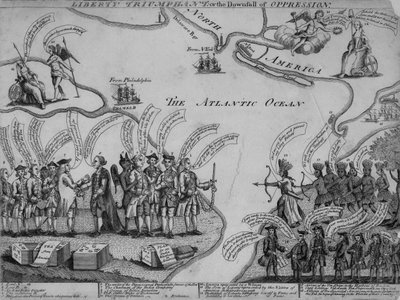 लिबर्टी विजयी, या विरोध का पतन, 1773 द्वारा अमेरिकी स्कूल
