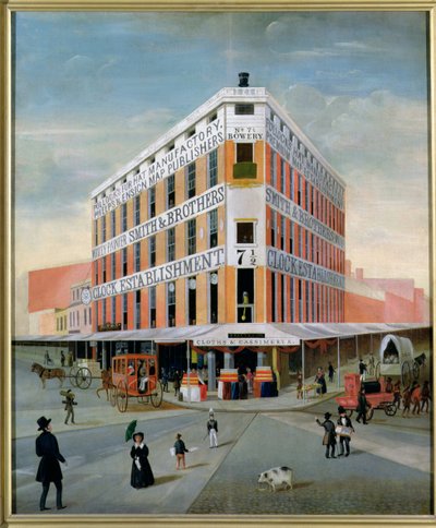 No.7 12 बोवेरी, NYC, c.1837-39 द्वारा अमेरिकी स्कूल
