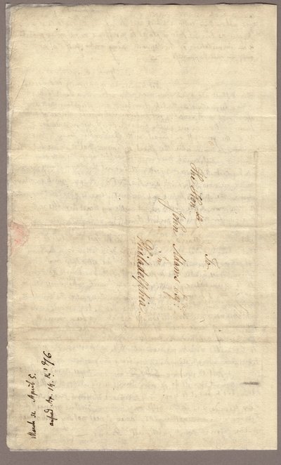 पेज 4, जॉन एडम्स को अबीगैल एडम्स का पत्र, 31 मार्च - 5 अप्रैल 1776 (कागज पर स्याही) द्वारा अमेरिकी स्कूल