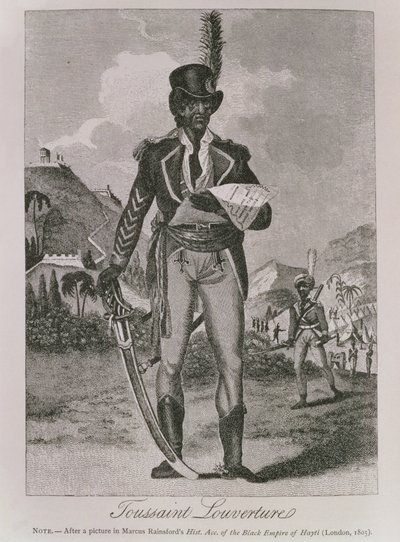 फ्रेंकोइस डोमिनिक टूसेंट-लौवर्चर का पोर्ट्रेट (c.1743-1803) (उत्कीर्णन) द्वारा अमेरिकी स्कूल