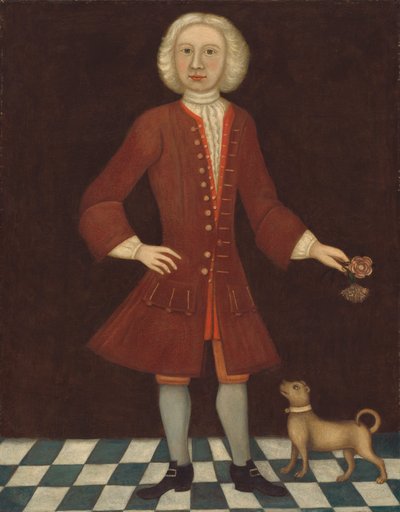 जोनाथन बेंथम का पोर्ट्रेट, c.1725 द्वारा अमेरिकी स्कूल