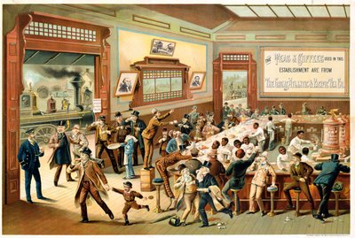 पोस्टर विज्ञापन ग्रेट अटलांटिक एंड पैसिफिक टी कंपनी, 1886 द्वारा American School