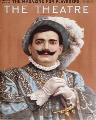 पोस्टर को एनरिको कारुसो (1873-1921) को रिगोलेटो, 1912 के रूप में दर्शाया गया है द्वारा अमेरिकी स्कूल