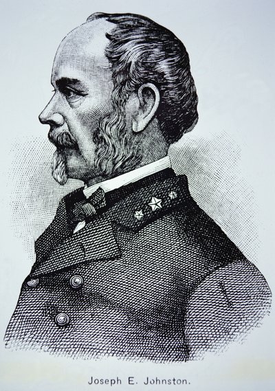 प्रोट्रेट ऑफ़ जनरल जोसेफ ई. जॉनसन (1807-1891) (लिथो) द्वारा अमेरिकी स्कूल