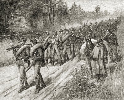 1865 में एएस बर्न्स und कंपनी द्वारा प्रकाशित &39;ए ब्रीफ हिस्ट्री ऑफ द यूनाइटेड स्टेट्स&39; से 1865 में शर्मन की सेना ने समंदर की ओर कूच किया। द्वारा अमेरिकी स्कूल