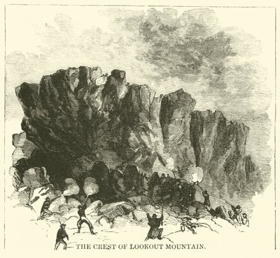 लुकआउट माउंटेन का क्रेस्ट, नवंबर 1863 द्वारा अमेरिकी स्कूल