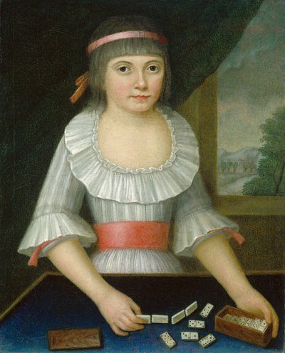 डोमिनोज़ गर्ल, c.1790 द्वारा अमेरिकी स्कूल