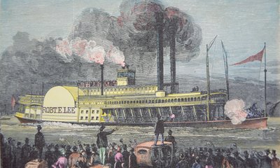 'रॉबर्ट ई. ली', c.1870 (रंगीन उत्कीर्णन) द्वारा अमेरिकी स्कूल