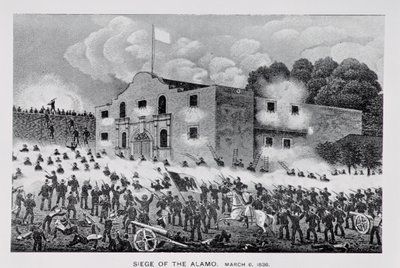 अलामो की घेराबंदी, 6 मार्च 1836, विलियम एच। ब्रोकर द्वारा &39;टेक्सास, ए एपिटोम ऑफ टेक्सास हिस्ट्री, 1897&39; से द्वारा अमेरिकी स्कूल