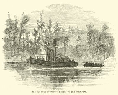 टग-बोट डोनाल्डसन ने केप फियर, मार्च 1865 को आगे बढ़ाया द्वारा अमेरिकी स्कूल