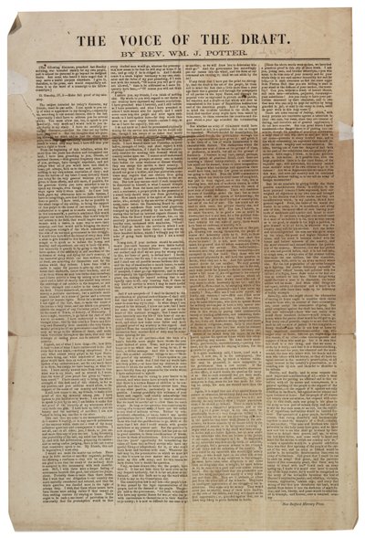 द वॉयस ऑफ द ड्राफ्ट, 21 जुलाई 1863 द्वारा अमेरिकी स्कूल