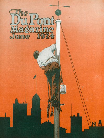 जून 1924 के ड्यूपॉन्ट पत्रिका के सामने कोई ऑल-पर्पस पेंट नहीं है द्वारा अमेरिकी स्कूल