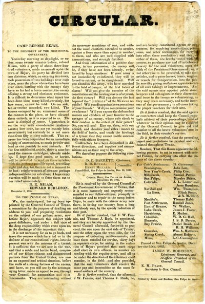 टेक्सास के लोगों को फिर से: 10 दिसंबर 1835 को सैन एंटोनियो डी बेक्सर में मैक्सिकन गैरीसन की घेराबंदी द्वारा अमेरिकी स्कूल