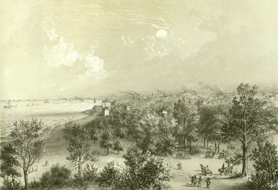 शिकागो इलस्ट्रेटेड से लेक व्यू हाउस का दृश्य, जेम्स डब्ल्यू। शीहान द्वारा साहित्यिक विवरण के साथ, जेवने और अलमिनि द्वारा प्रकाशित, शिकागो, 1866-67 द्वारा अमेरिकी स्कूल