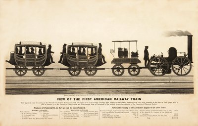 पहली अमेरिकी रेलवे ट्रेन, पब का दृश्य। 1865 द्वारा अमेरिकी स्कूल