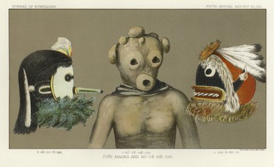 Zuni masks and Ko-Ye-Me-Shi  द्वारा अमेरिकी स्कूल