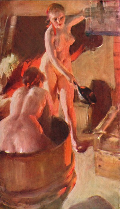 दलारना से लड़कियां स्नान, 1908, 1931 द्वारा Anders Leonard Zorn