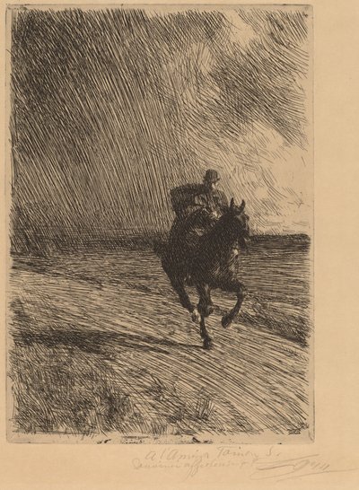 स्टॉर्म द स्टॉर्म, 1891। द्वारा अलग है लियोनार्ड ज़ोर्न