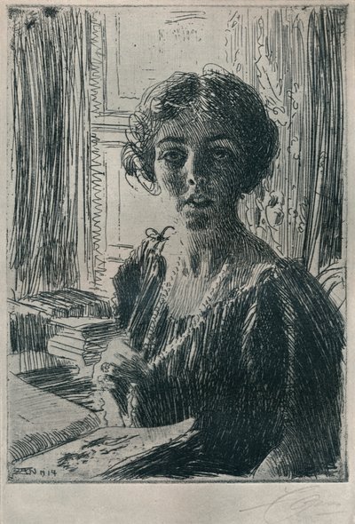 1914, स्वीडन की क्राउन प्रिंसेस मार्गरेट द्वारा अलग है लियोनार्ड ज़ोर्न