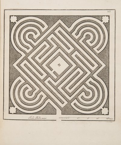 थिएटर डेस प्लान्स एट जार्डिनेज, पब 1652 (उत्कीर्णन) से पार्टेरे के लिए डिज़ाइन द्वारा आंद्रे मोलेट