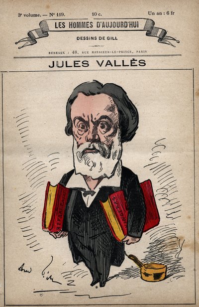 'लेस होम्स डी'टुडे' से जूल्स वालेस (1832-1885) का कार्टून c. 1779 - 1880 आंद्रे गिल द्वारा (1840-85) द्वारा एंड्रयू गिल