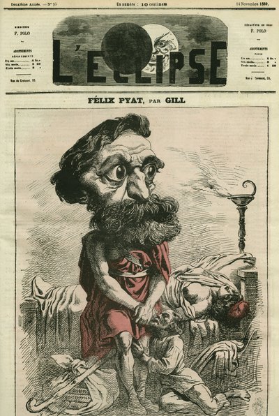 फेलिक्स पायट (1810-1889), फ्रांसीसी वकील, विद्वान और राजनीतिज्ञ। गिल द्वारा "" L'Eclipse" में कवर करें, नवंबर 14 द्वारा एंड्रयू गिल
