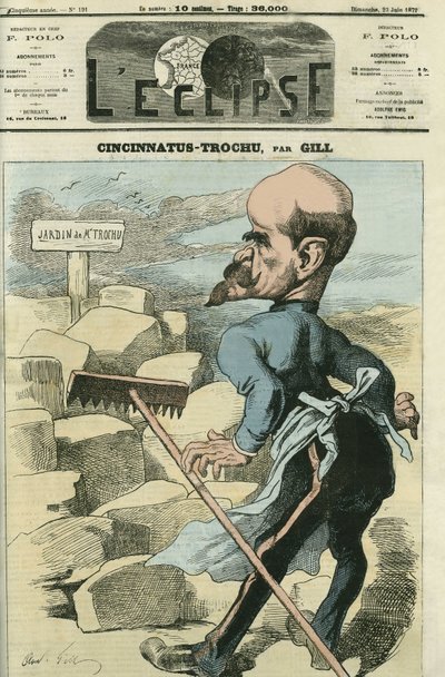 लुई-जूल्स ट्रोचु (1815-1896), फ्रांसीसी जनरल और राजनीतिज्ञ। गिल द्वारा "" L'Eclipse" में कवर, जून 23 द्वारा एंड्रयू गिल