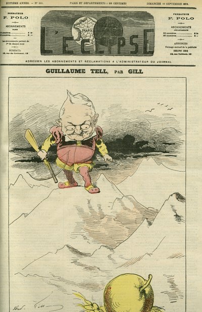 गुइल्यूम टेल (1797-1877) में एडॉल्फ थियर्स का पोर्ट्रेट, फ्रांसीसी इतिहासकार और राजनीतिज्ञ। गिल द्वारा "" L'Eclipse" में कवर, सितम्बर १९ द्वारा एंड्रयू गिल