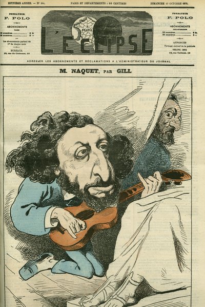 अल्फ्रेड नैक्वेट का पोर्ट्रेट (1834-1916), फ्रांसीसी राजनीतिज्ञ। गिल द्वारा "" L'Eclipse" में कवर, अक्टूबर 17 द्वारा एंड्रयू गिल