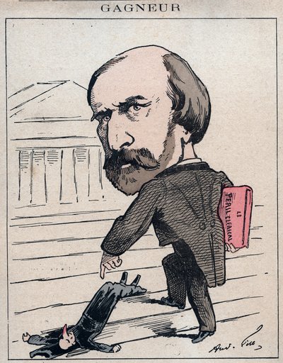 व्लादिमीर गगनूर (1807-1889) फूरियरिस्ट और समाजवादी अर्थशास्त्री, जुरा के प्रतिनियुक्त (1873) - पेरिस में "लेस होम्स डी'टुडे" में आंद्रे गिल द्वारा कार्टून द्वारा एंड्रयू गिल