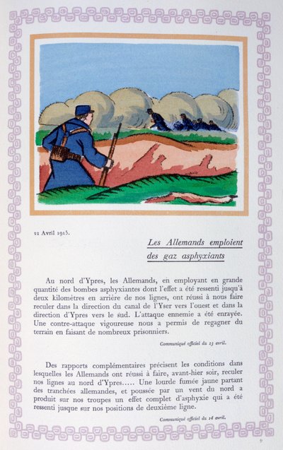 जर्मन लोग क्लोरीन गैस, Ypres, 22 अप्रैल 1915, 1919 का उपयोग करते हैं द्वारा आंद्रे हेल