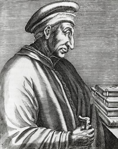 कोसिमो डी मेडिसी का पोर्ट्रेट, जिसे एल्डर (1389-1464) के नाम से जाना जाता है, इतालवी राजनेता, द रियल पोर्ट्रेट्स एंड लाइव्स ऑफ़ इलस्ट्रियस मेन से उत्कीर्णन द्वारा आंद्रे तिवेट