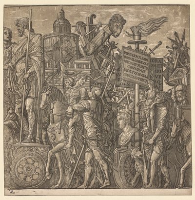 जूलियस सीज़र की विजय: काल मूर्तियाँ और घेराबंदी उपकरण, 1593-99। द्वारा एंड्रिया एंड्रीनी
