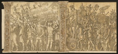जूलियस सीजर की विजय [संख्या 1 और 2 प्लस 2 कॉलम], 1599। द्वारा एंड्रिया एंड्रीनी