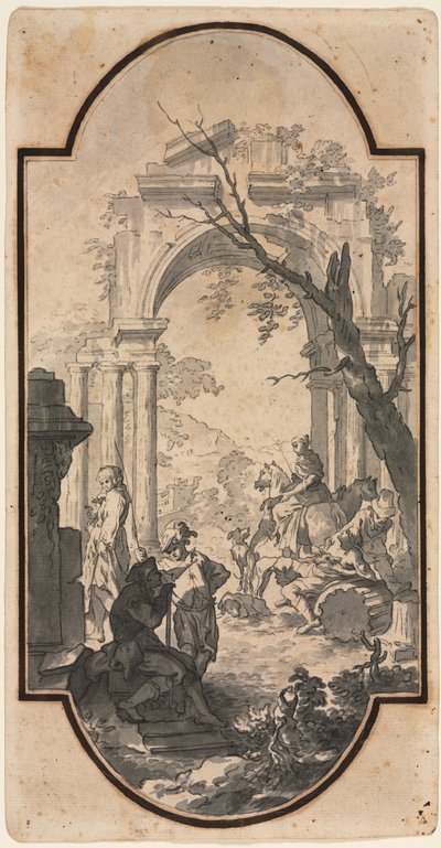 विजयी आर्क और आंकड़े, पहले आधे 1700। द्वारा एंड्रिया लोकाटेली