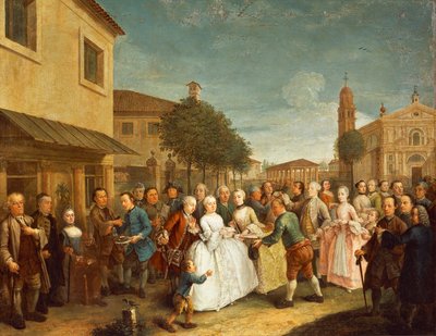 विला विडमैन में एक पार्टी, c.1750 (कैनवास पर तेल) द्वारा एंड्रिया पास्टो