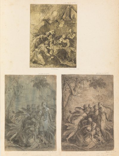 चरवाहों की आराधना, मूसा को नील नदी से बचाया गया, सीए। 1540-44। द्वारा एंड्रिया शियावोन
