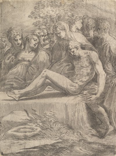 मृत मसीह पर विलाप, ca. 1545-1550। द्वारा एंड्रिया शियावोन