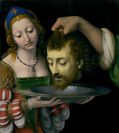 सेंट जॉन द बैपटिस्ट के प्रमुख के साथ सलाम, ca. 1507-9। द्वारा Andrea Solario