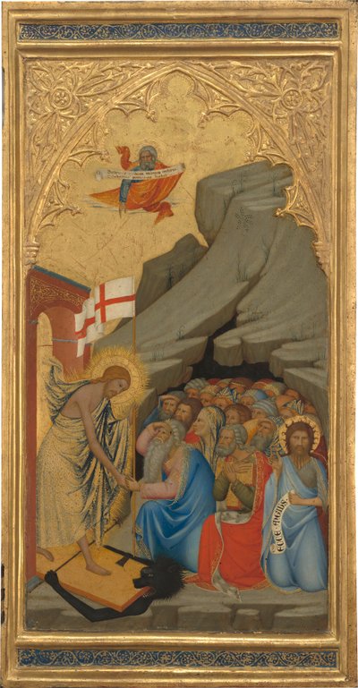 लिम्बो में उतर, c.1380 (लकड़ी के पैनल पर अंडे का तापमान और सोने की पत्ती) द्वारा एंड्रिया वन्नी