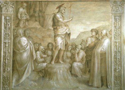 एंड्रिया डेल सार्टो (1486-1530) द्वारा सेंट जॉन की कहानियां, फ्रेस्को, डिटेल, क्लॉइस्टर ऑफ स्कैल्ज़ो, फ्लोरेंस द्वारा एंड्रिया डेल सार्तो