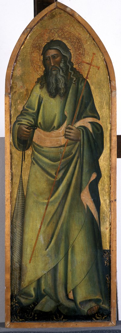 प्रेरित एंड्रयू, c.1370 (चिनार की लकड़ी पर तड़का) द्वारा एंड्रिया डि बोनायूटो fl.1343 77 एंड्रिया डि बोनायुटो fl.1343 77