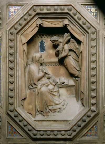 टैबर्नकल, वर्जिन की घोषणा के विवरण, 1359 पत्थर द्वारा Andrea di Cione Orcagna