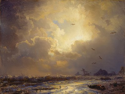 तूफान के बाद। 1853 द्वारा Andreas Achenbach