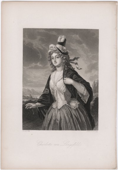चार्लोट वॉन लेंजफेल्ड, 1850s द्वारा एंड्रियास जोहान फ्लेश्चमैन